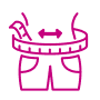 Waist and tape measure icon