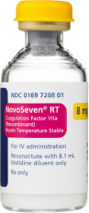 Vial of NovoSeven® RT (coagulation Factor VIIa, recombinant) 