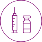 Needle and vial icon