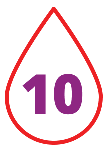 10 blood droplet