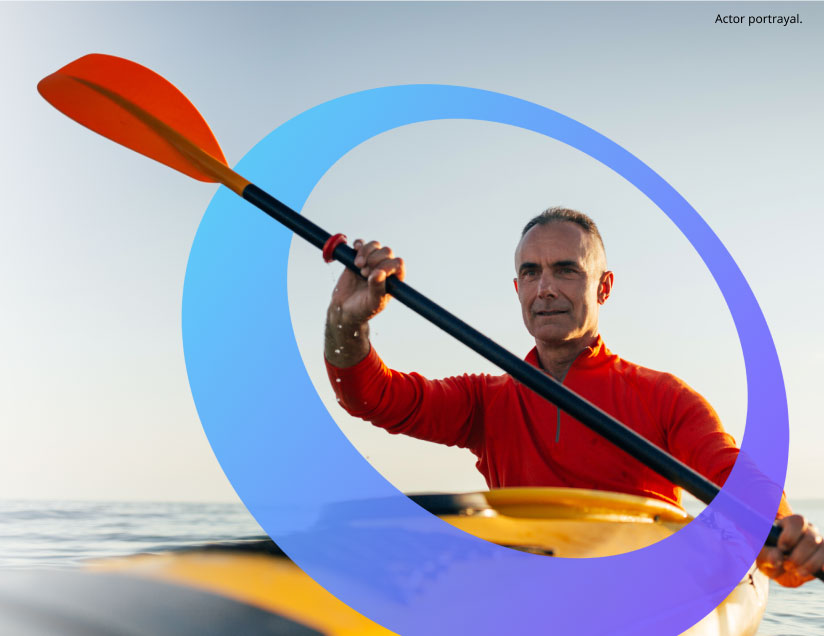 Man kayaking