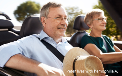 Peter lives with hemophilia A.