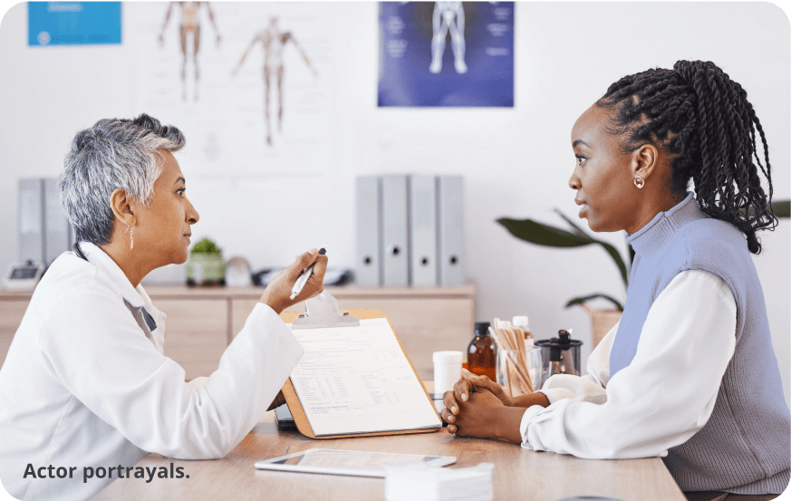 Doctor speaking with a patient Doctor speaking with a patient
